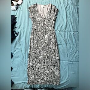Cheetah print midi dress